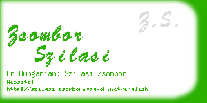 zsombor szilasi business card